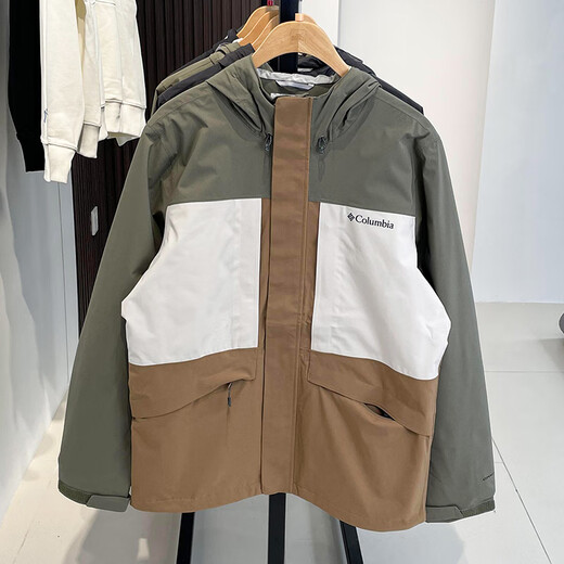 Columbia (Columbia) 25 Frühling und Sommer neue Columbia Herren-Outdoor-wasserdichte einlagige Kapuzenjacke XE4839 397 Militärgrün-Mitgliedschaft für weitere Rabatte S (170/92A)