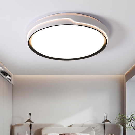 Foshan iluminación completa lámpara de techo de la lámpara de dormitorio del espectro completo lámpara de estar simple de la sala de estar del dormitorio principal comedor comedor ultra delgada modelo de platino 9767cm luz blanca monocromática [espectro completo