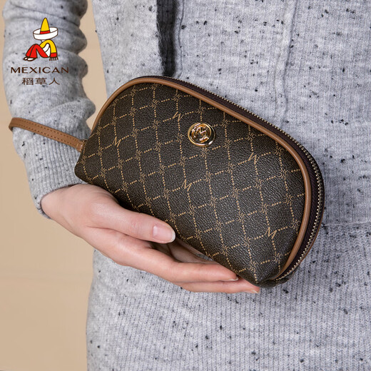Vogelscheuchen-Tasche Frauenbag 2025 Neue Kupplungsfrauen können mit großer Kapazität Coin Wallet-Geburtstagsgeschenk für Mädchen dunkelbraun setzen