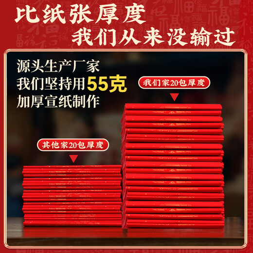 Southern Scholarly Thickened 10 Pairs Special Paper for Wannian Red Couplets Dragon and Phoenix Blank Spring Couplets Paper Seven Characters Handwritten Red Paper Dou Fang Fu Character Paper 2026 Year of the Horse Calligraphy Paper 23*115cm