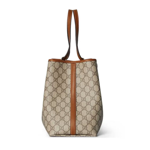 古驰（GUCCI）女包托特包手提包双G Emblem系列中号托特包送女友礼物 中号米色棕色815213FAD6L9758