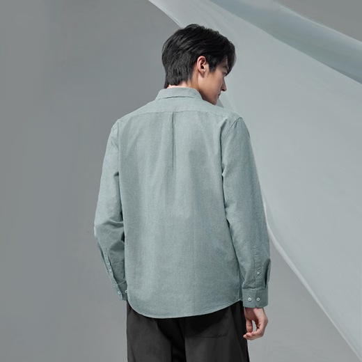 
Made in JD [pure cotton Oxford Spinning] shirt men's autumn long-sleeved men's shirt jacket green 41