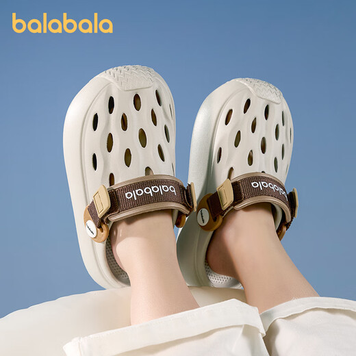 Balabala children's hole shoes for summer new style boys' non-slip sandals wear medium and large children's indoor girls' soft sole beach shoes
