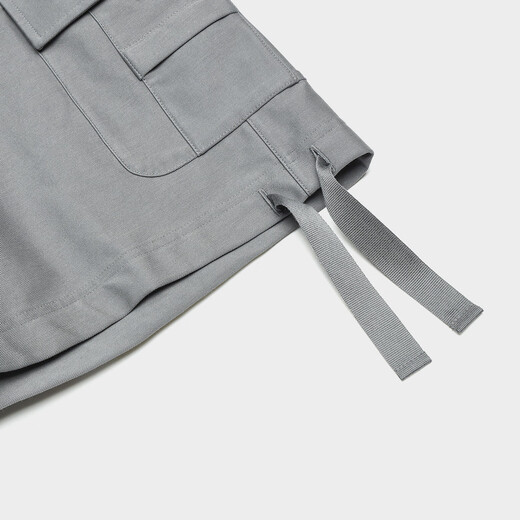 FILA Men's FUSION Series Sports Pants Men's Loose Casual Outdoor Versatile Knitted Quarter Pants Beilin Gray L