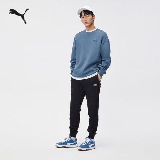 PUMA loose printed sports trousers and sweatpants men's new winter casual knitted pants 690224 black-01 M (175/74A)