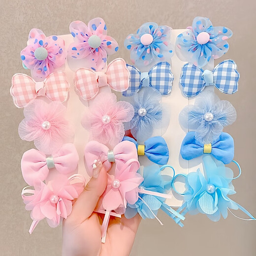 Beiyipin Prinzessin Girls Bug Kopfschmuck Kinder gebrochenes Haar Pin Kleidung Haarzubehör Baby Blumen BB Clip Girls Bangs Haarkarte