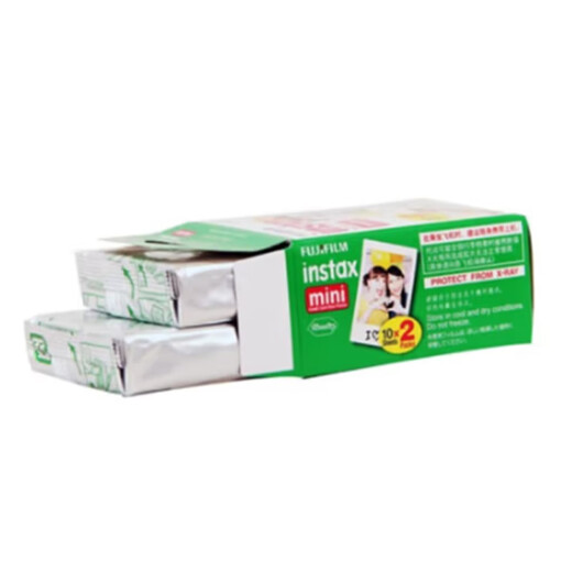 Fuji Instant Mini-Fotopapier (gilt für mini7+/9/11/12/40/90/99/LiPlay/EVO) 20 Blatt Fotopapier mit weißem Rand (kostenloses Zufallsgeschenk)