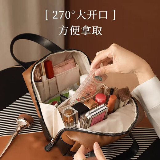 Ventilateur Yejia Sugar Cube Makeup Sac pour femmes Partition de grande capacité Portable Produits de soins de la peau Sac de toilette de voyage pour femmes