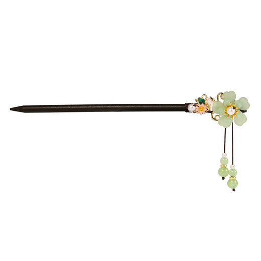 Suyi embroidered antique style hairpin wooden tassels rocking wooden hairpin daily headwear for women with updos, Hanfu accessories, ancient costume hairpins for hair, Frost Autumn
