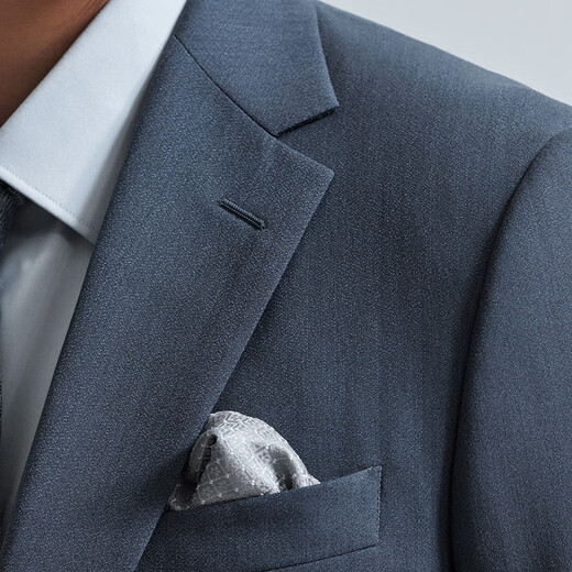 Anniversary Bird Suit Men's Spring Style Men's Slim Wool Formal Wedding Groom's Suit Pants Suit Men's Green Tile Gray-One Button Flat Double Opening 46 A(170/92) /Please note waist or trousers