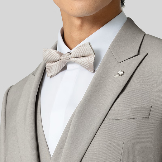 VICUTU Memory Suit Wool Suit Top Men's Business Formal Engagement Suit Moon Shadow Gray 170B (Suit)