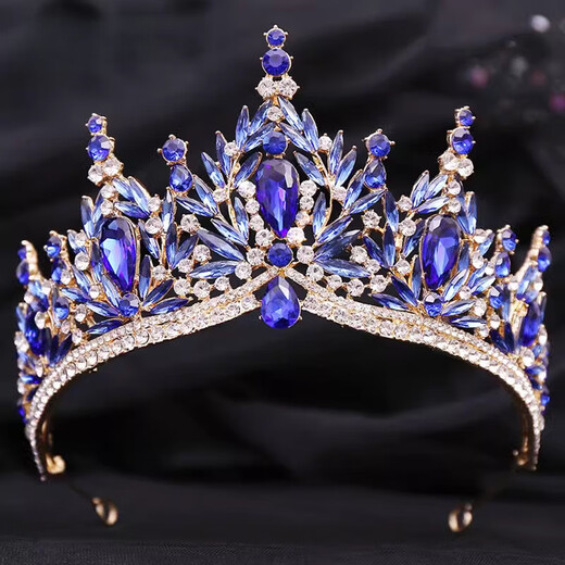 Shijun (SHIJUN) 18-year-old adult ceremony crown headdress new Korean rhinestone bride with makeup photography dress wedding dress birthday host ratio silver purple