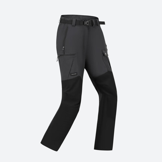 迪卡侬（DECATHLON）速干裤女款户外裤子徒步快干登山透气弹力运动休闲裤MT500 女款-黑灰色-2025年新款 36 /L28