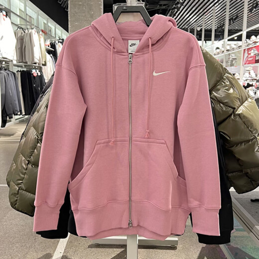 Nike (Nike) Jacke für Frauen Frühling neuer Sportswear plus Fleece warme Kapuze-Jacke DQ5759-657 DQ5759-699 Pink Plus Fleece L.