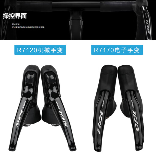 SHIMANO禧玛诺 105R7120/R7170DI2公路车电子变速套件12速油碟大套R7150 【机械版】R7120 散热小套