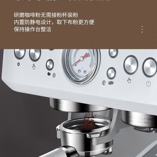 柏翠（petrus）柏翠PE3899双锅炉意式全半自动咖啡机家用奶泡机研磨一体机小精选