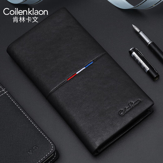 Coilenklaon Herren Long Wallet Business Light Luxury Langkapazität Kartenbeutel Kopfschicht Cowide Multi-Card-Brieftasche Geburtstagsgeschenk Brieftasche QJ60016-3 (Theke Geschenkbox)