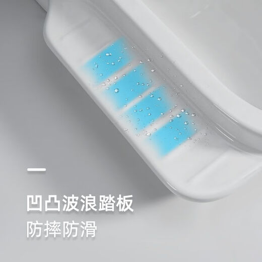 Jiumuwang's new toilet modified one-piece exposed pit digging ceramic anti-odor desktop squatting two-in-one dual-purpose toilet for adults without bay model half cover plate 5-layer nano-resistant 405mm