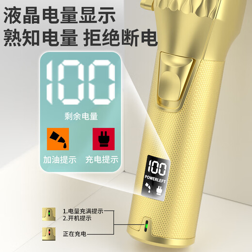 Golden Pet Shi Dog Electric Clipper Pet Shaver Hair Clipper Electric Clipper Shaver Rechargeable Plug-in Dual-use Gold Digital Display Model