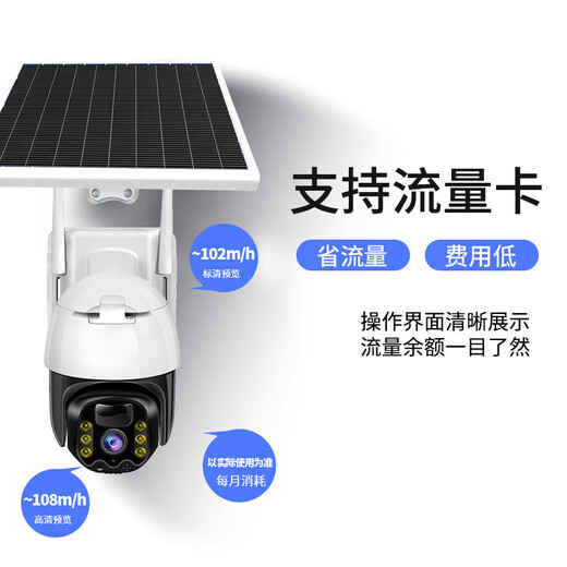Great Wall 4G Solar Camera para el tráfico de por vida sin necesidad de conectarse al monitor de IA inalámbrico WiFi al aire libre para usar el hogar 360 grados sin puntos ciegos con visión nocturna sin un teléfono móvil rural enchufable remoto