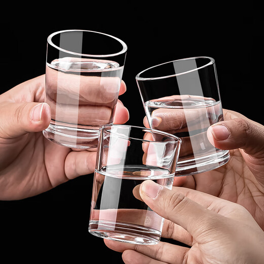 LOVWISH white wine glass dispenser set household small wine glass one-shot glass commercial two-liang 2-amount with scale 100ml wine cup two-liang white wine glass 12 pieces 100ml