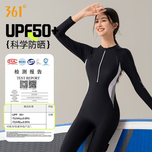 361°泳衣女防晒专业冲浪潜水服连体长袖长裤游泳衣泡温泉显瘦保守泳装
