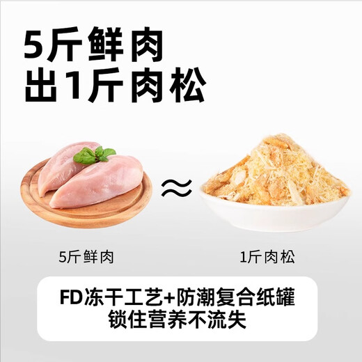 HELLOLEIBOO Laiben cat meat floss cat snack nutrition weight gain pet freeze-dried chicken breast egg yolk mixed rice snack canned egg yolk krill chicken floss 60g/1 can