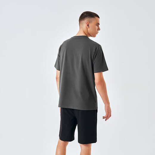 T-shirt adidas Sports d'été pour hommes respirants légers et coton en vrac manches courtes gris foncé / gris clair 2xl