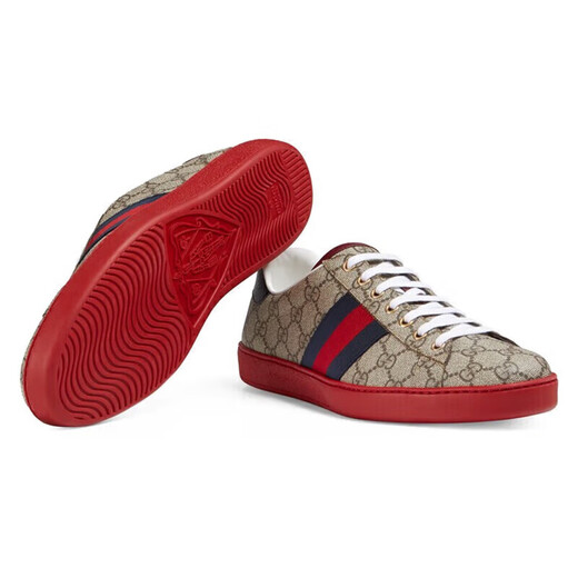 Zapatos para hombres de Gucci, logotipo retro de moda zapatillas y zapatillas casuales impresas, Color Ebony 429445 96G50 9767 41.5 7.5/41.5