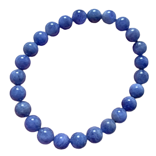 OEMG Natural Tanzanite Bracelet Women's Heart of the Ocean Purple Sapphire Crystal Tanzanian Gemstone Single Circle Bracelet Jewelry Gift (N50) Approximately 6.4-6.7mm