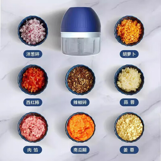 Yihaoya New Product Promotion Electric Garlic Masher Garlic Pounding Garlic Chili Dip Kitchen Household Meat Mincer Fully Automatic Electric Model 1 Pack Durable for Ten Years Minced Garlic | Minced Meat | Supplementary Food | Chopped Vegetables