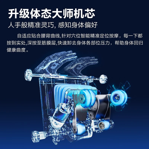 OGAWA's top ten massage chairs for home space capsule, full body shoulder and neck massage, multi-function electric 4D movement, Chinese medicine massage, birthday gift for the elderly 7608GT+Xingyao Gray