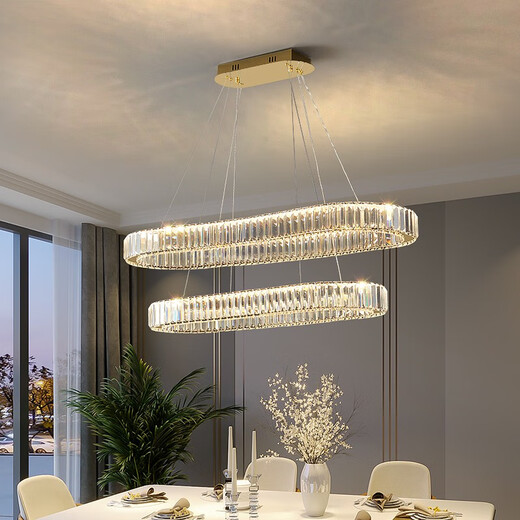 OPP Lighting (Opple) 2024 Новая легкая роскошная гостиная столовая хрустальная люстры светодиодные постмодернистской простой полоса