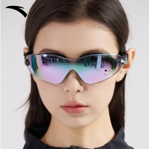 ANTA (ANTA) large-frame swimming goggles men's swimming goggles professional high-definition anti-fog waterproof women's special swimming goggles high-looking colorful black