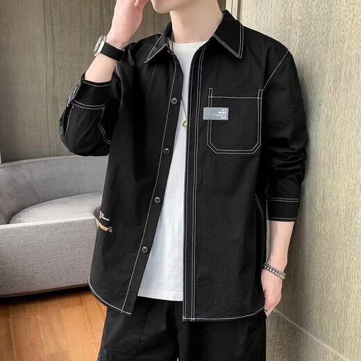 Pei Shiyan 2025 new spring and summer shirt men's long-sleeved plaid slim casual shirt formal men's shirt trendy men's khaki 9922 khaki S (high) quality (70-85Jin Jin is equal to about 0.5 kg)