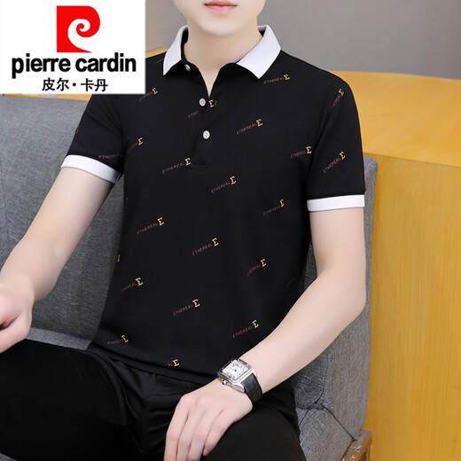 Pierre Cardin 2025 Neues Kurzärärt-Männer-T-Shirt koreanische Männer-Polo-Basis-Hemd lässig halbärmelige Herren-T-Shirt Top Strick 679 Weiß L.