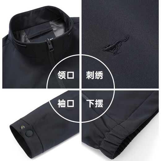 Seven Wolf Jacket para hombres Autumn Jacket Business Stand Collar Casco Top Casual Single Chain