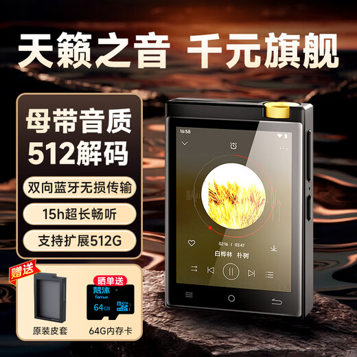 Fanmu BF31 mp3 HiFi player Bluetooth lossless music player fever DSD512 student sports compact and portable 2.8 inches