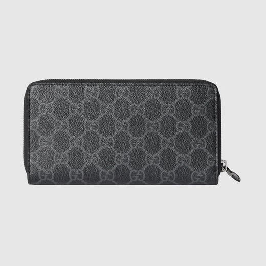 Gucci Gucci GG Emblem -Serie Voller Reißverschluss Brieftasche [neu] Schwarze Einzelgröße