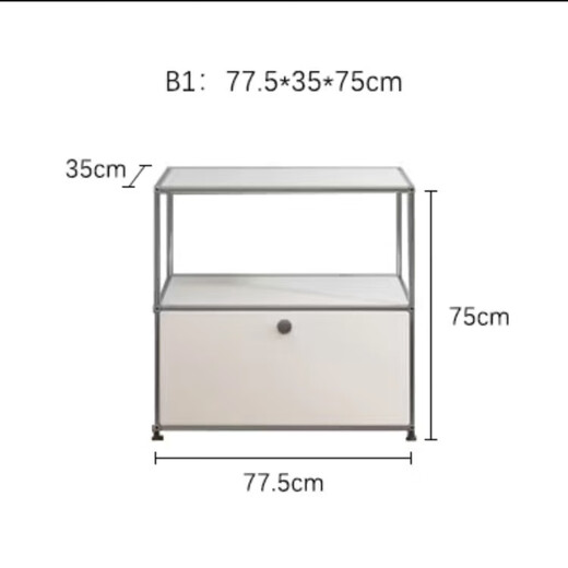 
XMSJ custom-made medieval USM module combination side cabinet stainless steel TV cabinet modern simple ins storage cabinet household use TV cabinet 9227*35*35