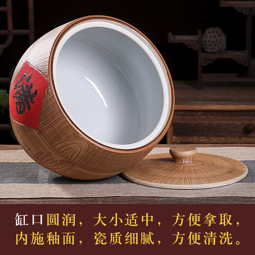Gantu Gongfang Jingdezhen ceramic rice jar with lid 10 Jin Jin equals 0.5 kg 20 Jin Jin equals 0.5 kg 50 Jin Jin equals 0.5 kg Coarse grain flour barrel insect-proof and moisture-proof sealed jar Full-text treasure basin type/20 Jin Jin equals 0.5 kg