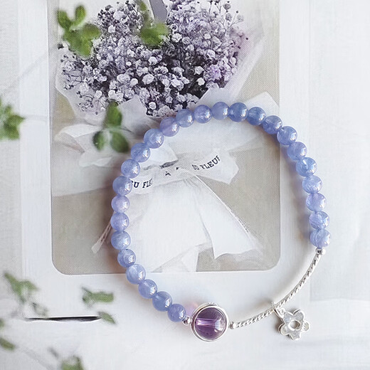 Pop original design Purple Kite natural Tanzania tanzanite amethyst bracelet crystal bracelet niche crystal main picture 13cm5mm