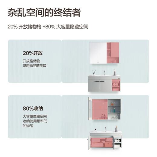 Anhua Badezimmer moderne einfache Badezimmerschrank Toilettendusche Badezimmer Set Kombinierte Kombination Morandi Farbpaket Morandi Blau-Grau 90 Größe Dusche N3S9901