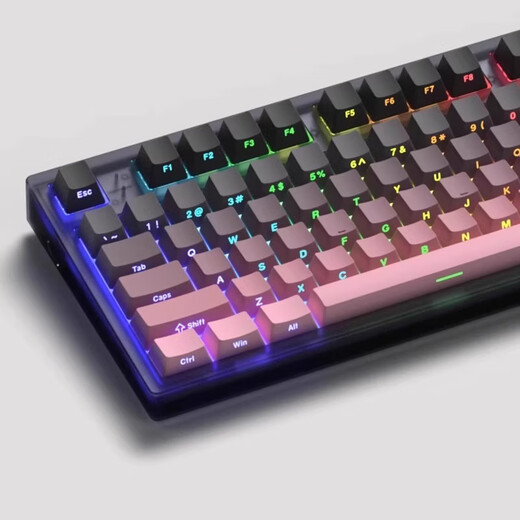 腹灵MK870客制化侧刻键帽三模成品无线机械键盘蝮灵客制化87键麻将音 【单模】有线黑曜石黑莓侧刻 凯华BOX白轴v2【宿舍挨打轴】