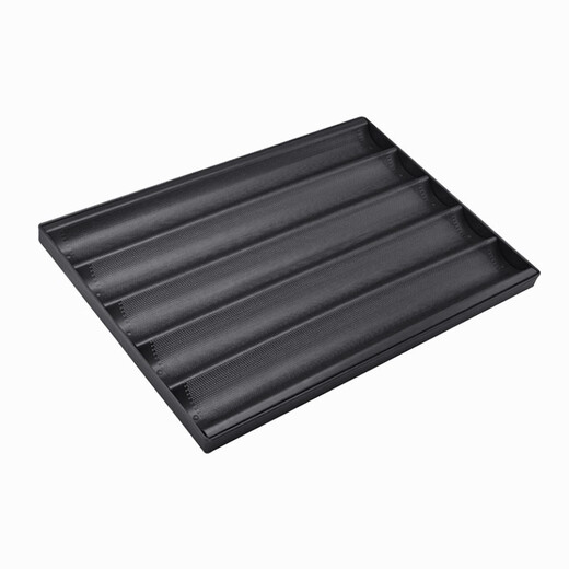 三能器具三能商用烘焙模具五槽波浪不粘60*40法棍烤盘法棒不沾U型面包模 三能sn15864槽