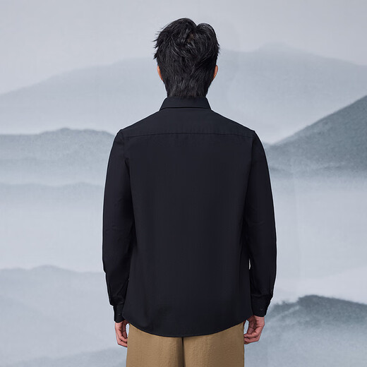 HLA HaiLan Family Long Sleeve Shirt Men's 25 Chunshan Not in the High Series Show The same shirt HNEAW1J003A
