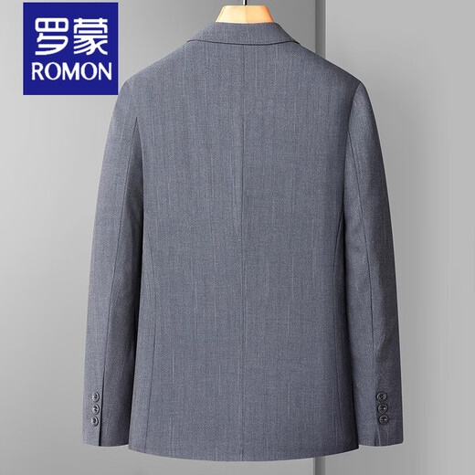 
ROMON casual suit men's formal top loose jacket 2025 spring and autumn suit knitted elastic middle-aged commuting gray gray [houndstooth] 1127 3XL 190 [recommended 175-190Jin [Jin equals 0.5 kg]]