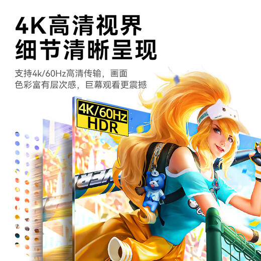 Shanze DP a HDMI Cable adaptador 4K60Hz HD DisplayPort a HDMI2.0 Cable de video Desktop de computadora a TV Cable de conversión de 1 metro Dh610