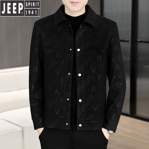 Jeep Spirit Jacket Herren neuer Reversbriefbrief Hemd 2025 Frühlings- und Herbst-Arbeitskleidung mittleren und jungen Jacke Top 826 Khaki 90-110jin [Jin gleich 0,5 kg] m