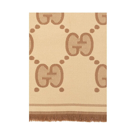 Gucci Scarf Logo imprimé Scarf de femmes en laine double face [Spot] 581537 3G200 9764